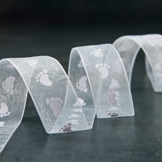 12 Pack: 5/8" x 7yd. Sheer Baby Foot Ribbon by Celebrate It®